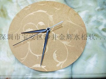 厂家定做欧式中式仿真木纹复古实木中纤板杯垫餐垫壁钟挂钟表钟订做批发